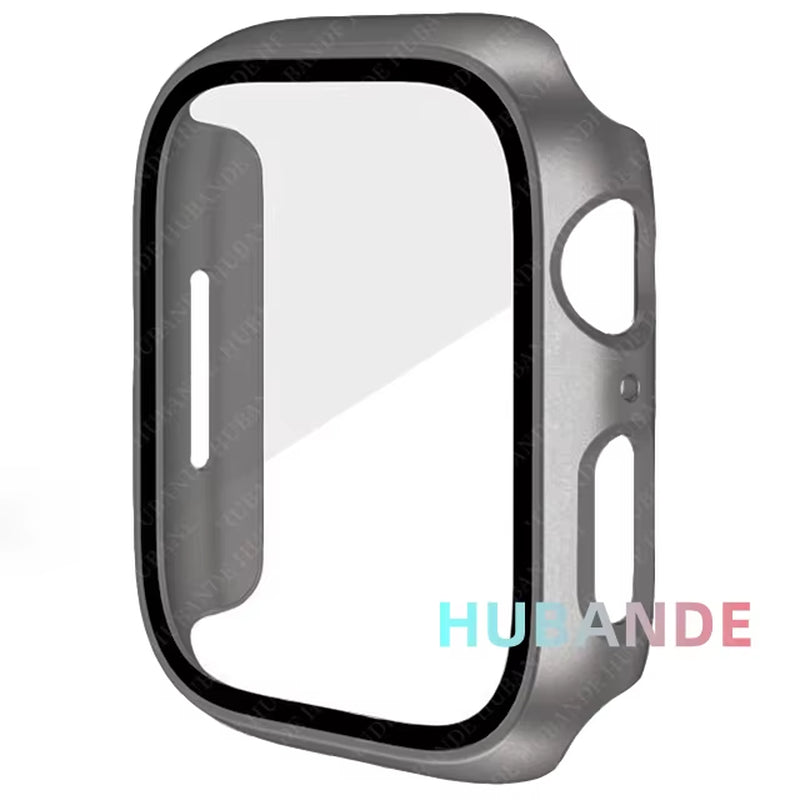 Glass+Cover for Apple Watch Case 9 8 7 6 SE 5 Iwatch Accessorie Screen Protector Apple Watch Serie 44Mm 40Mm 41Mm 45Mm 42Mm 38Mm